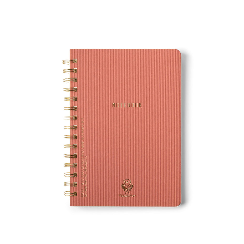 Terracotta Wire Bound Notebook Medium