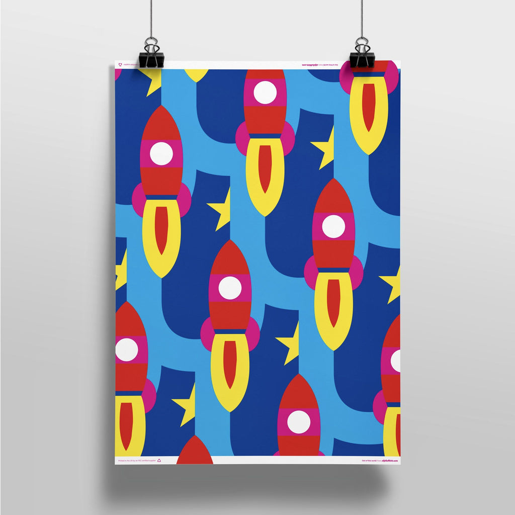 Out Of This World Rockets Sheet Wrap