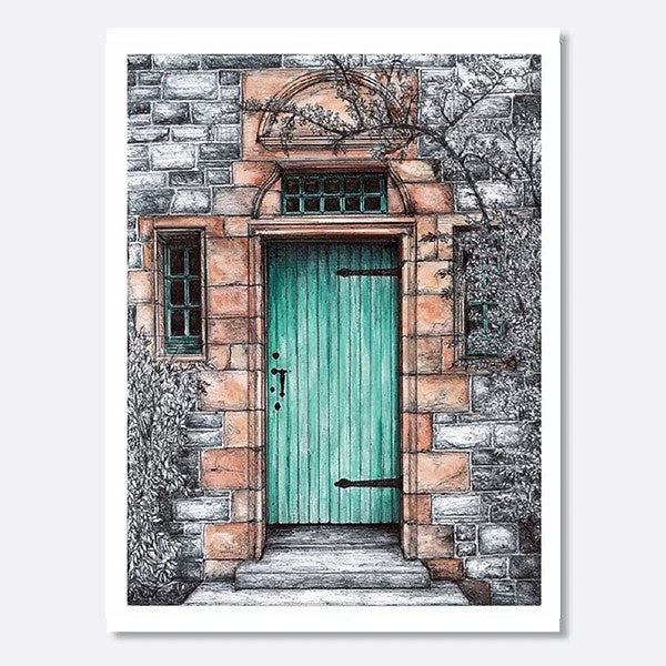 Dean Village Door by Jennifer Court Card