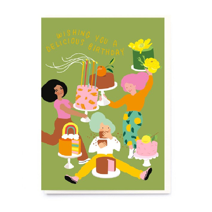 Wishing You a Delicious Birthday Cake Card