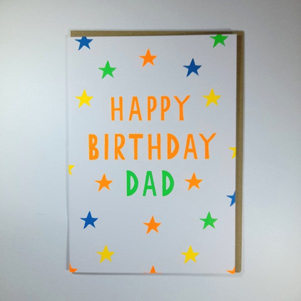 Happy Birthday Dad Stars Card