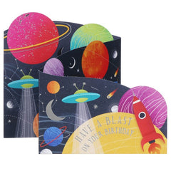 Fold Out Birthday Space Card