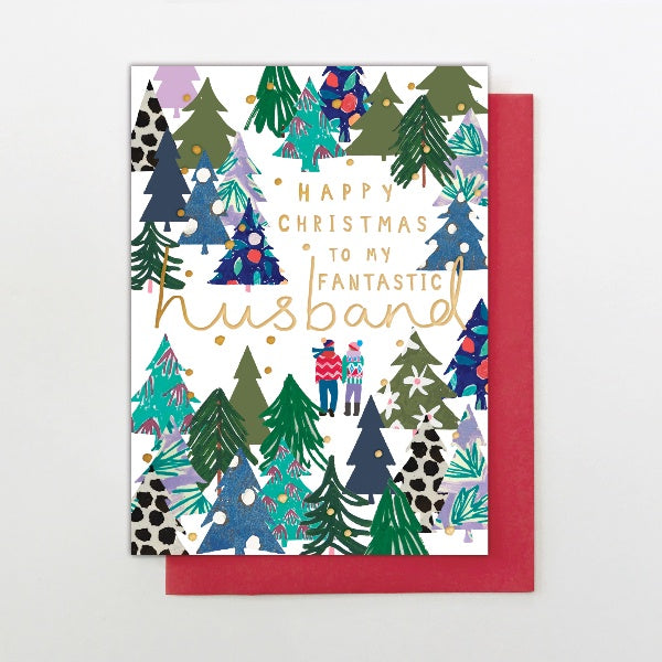 Christmas Trees Husband Card