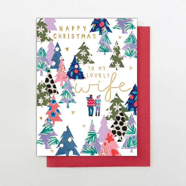 Christmas Trees Wife Card