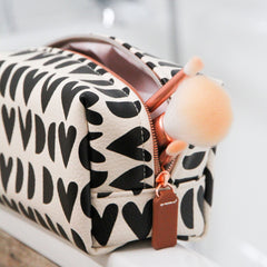 Geo Heart Cosmetic Bag