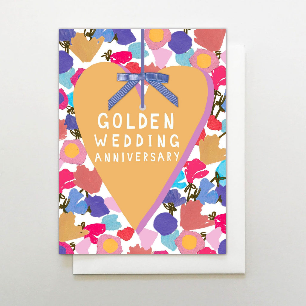 Golden Anniversary Heart Card