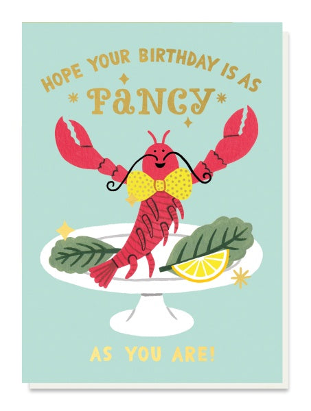 Fancy Lobster Birthday Card