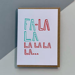 Fa La La Letterpress Card