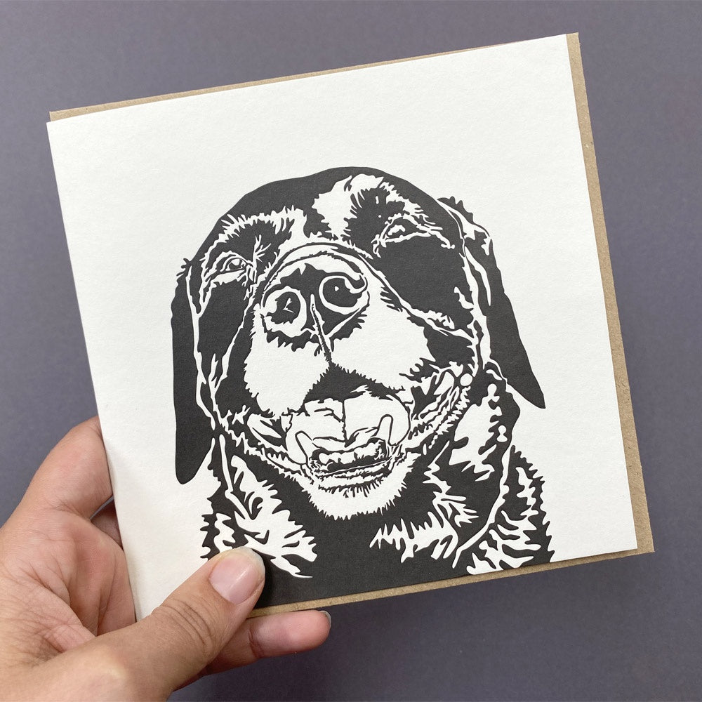 Labrador Big Dog Letterpress Card