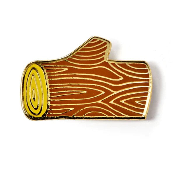 Log Enamel Pin Badge