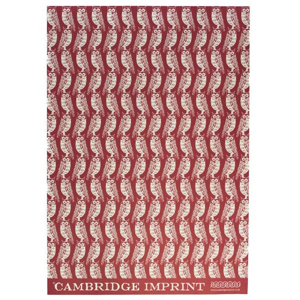 Owls Dark Red Sheet Wrap