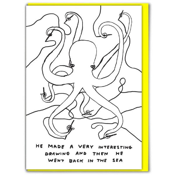 Octopus Drawing Card