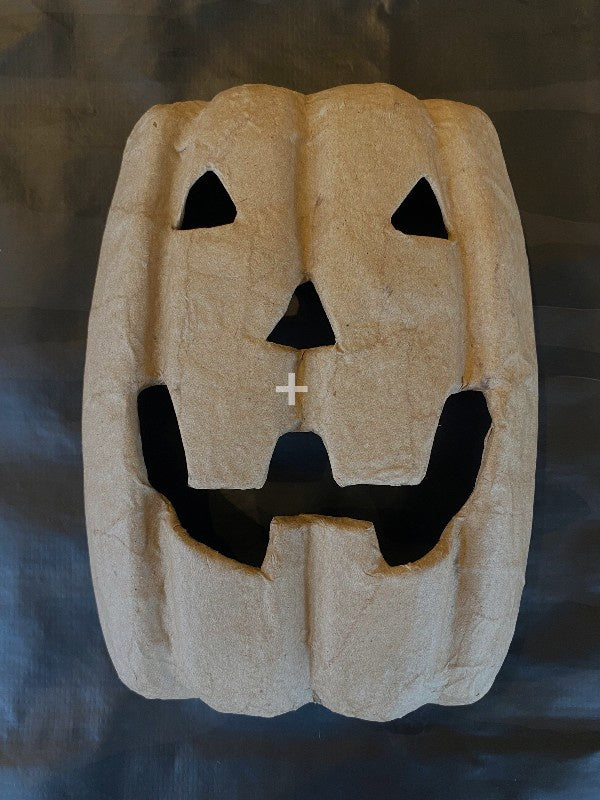 Papier Mache Pumpkin Mask