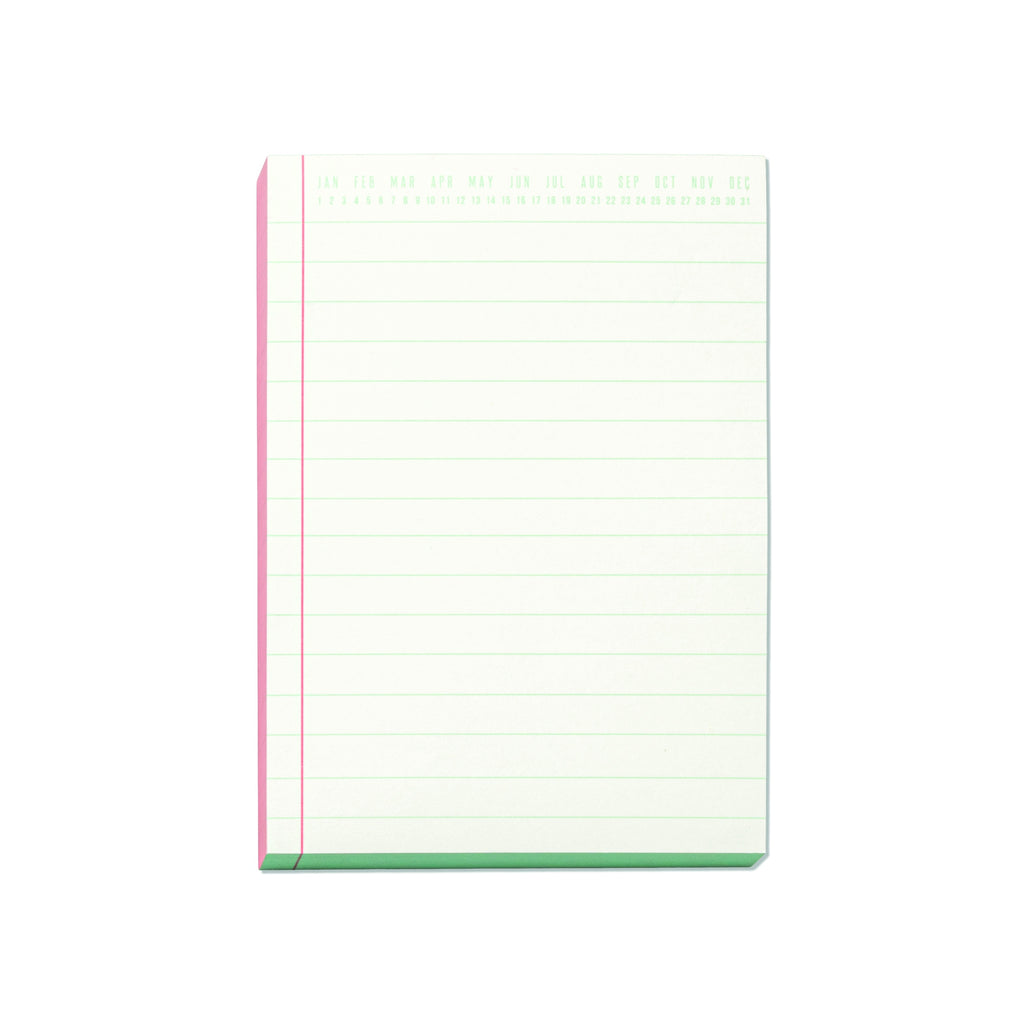 Coral and Blue Colour Block Notepad