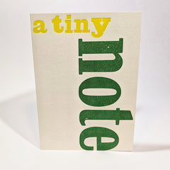 A Tiny Note Letterpress Card