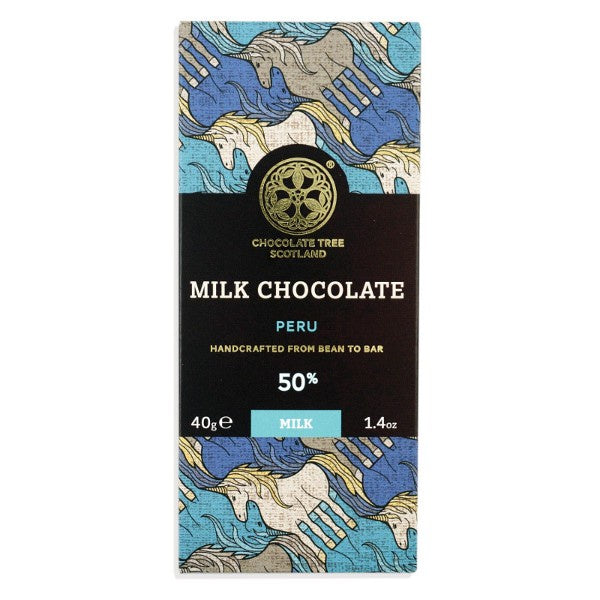 Bean To Bar 50% Milk Peru Chocolate Bar 40g