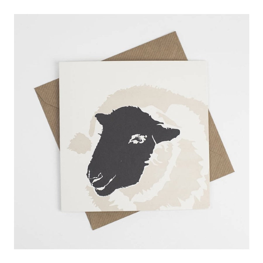 Suffolk Sheep Letterpress Card