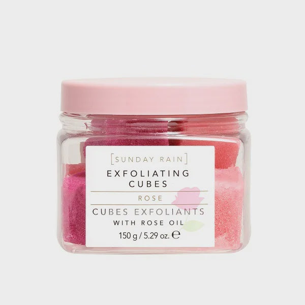 Sunday Rain Rose Exfoliating Cubes