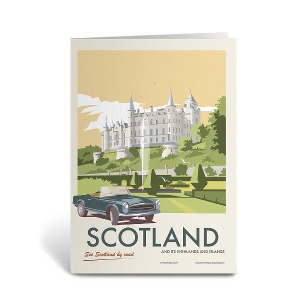 Scotland Top Down Car Card