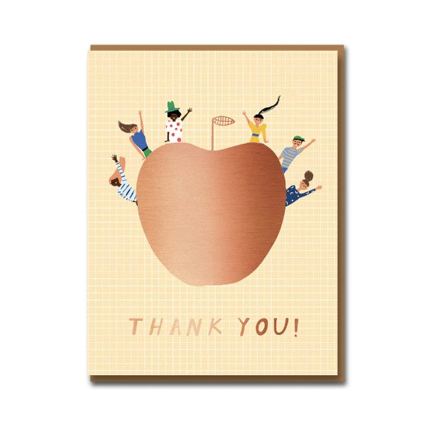 Golden Apple Thank You Card