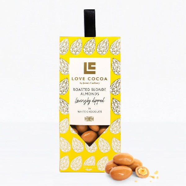 White Chocolate Dipped Roasted Blonde Almonds 100g