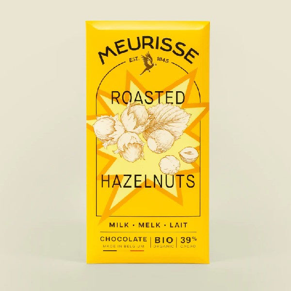 Organic Milk Chocolate with Roasted Hazelnuts 100g