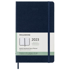 Moleskine 2023 Weekly Planner Large Hardcover Sapphire Blue