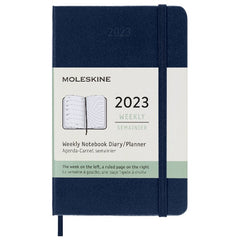 Moleskine 2023 Weekly Planner Pocket Hardcover Sapphire Blue