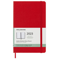 Moleskine 2023 Weekly Planner Large Hardcover Red