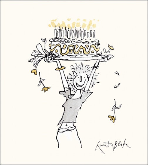 Jumping with Cake Quentin Blake Card