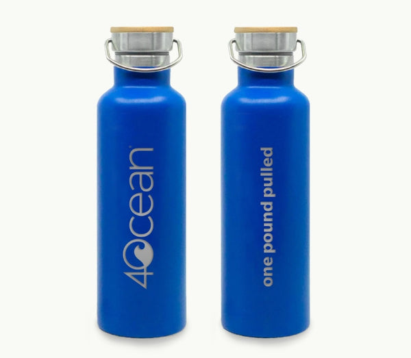 4Ocean Water Bottle Blue - Paper Tiger