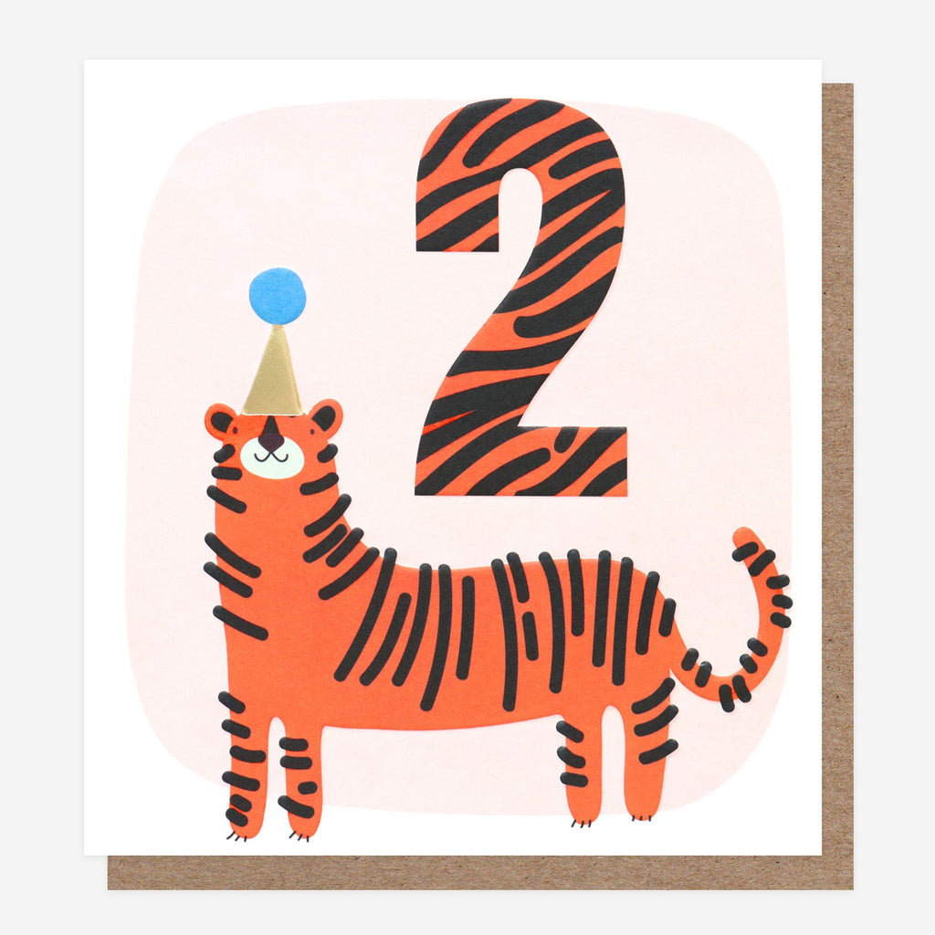 Age 2 Pink Tiger Card