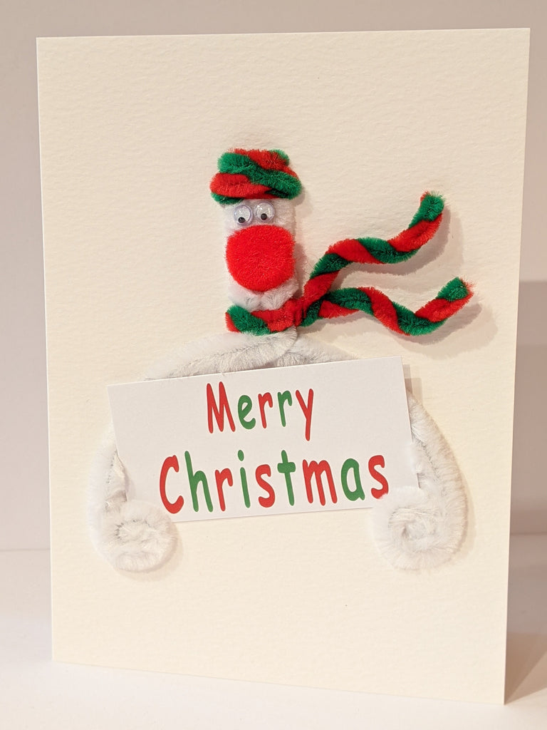 Puffy Snowman Christmas Card