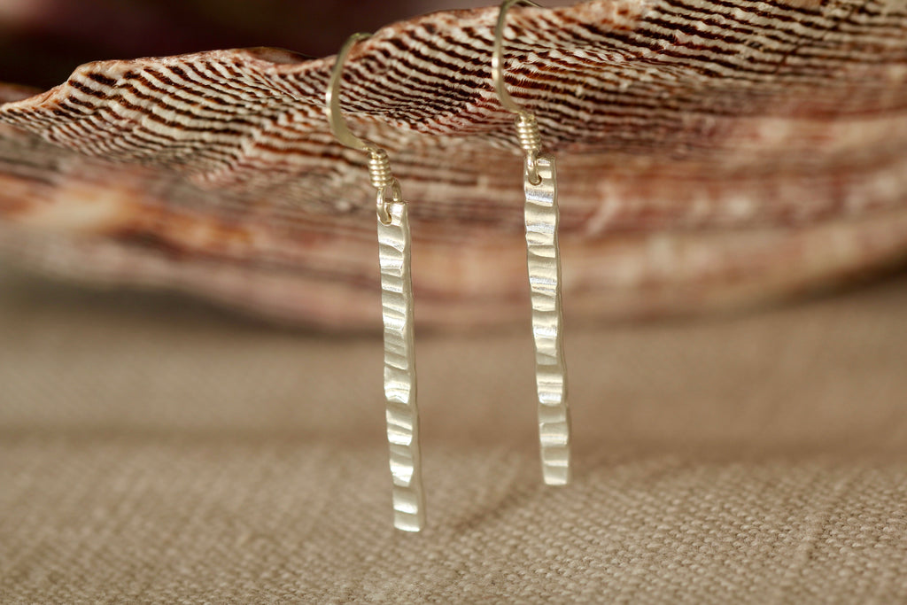 Mia Hammered Drop Earrings