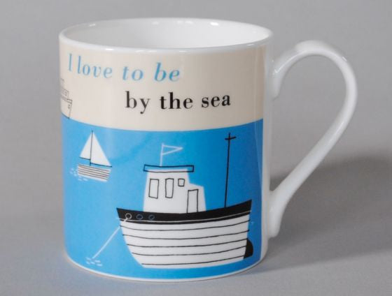 Turquoise Happiness Boats Mug