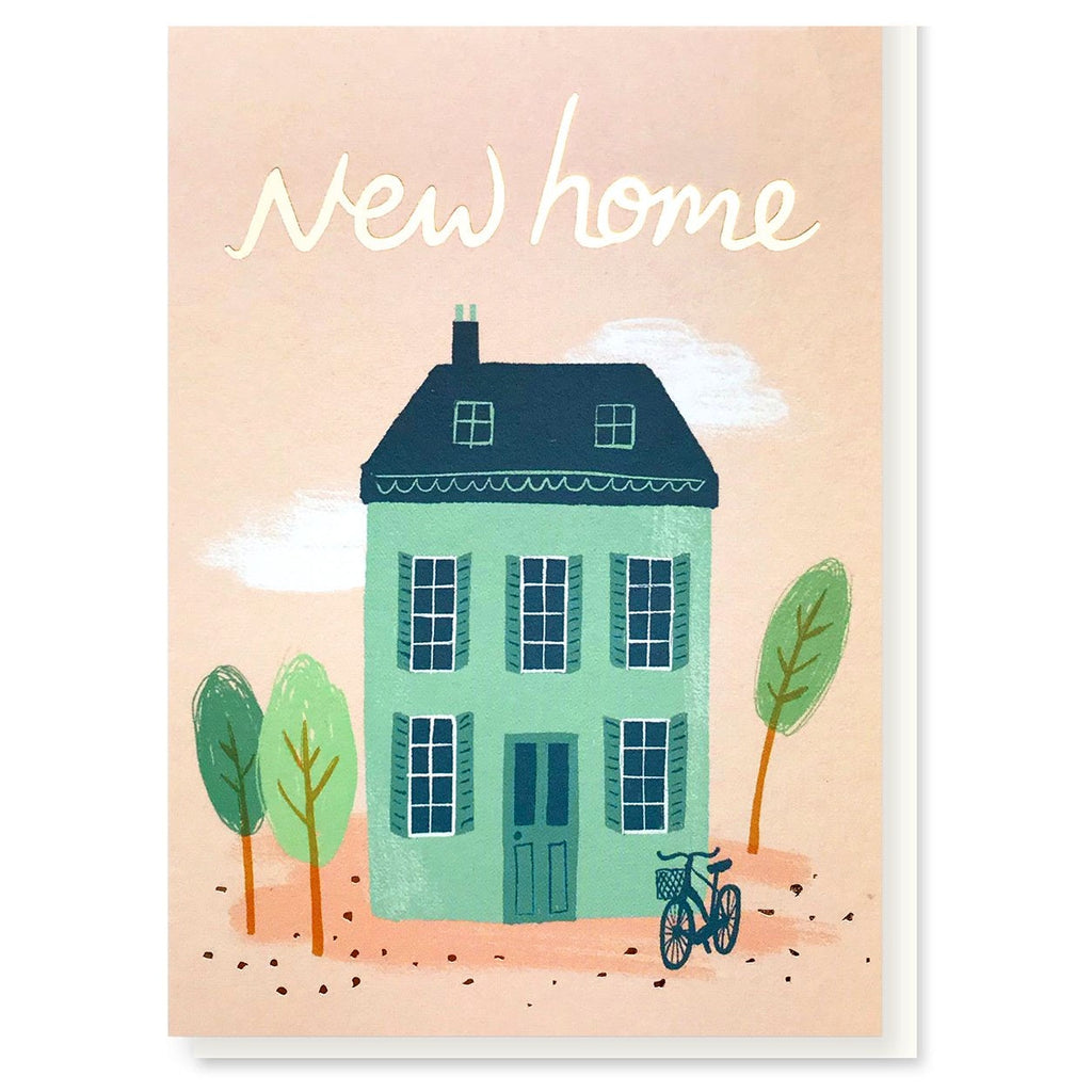 New Home House with Bicycle Card