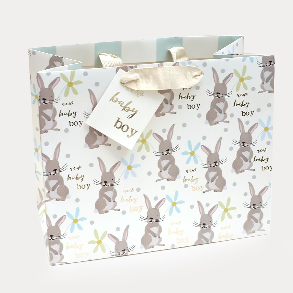 Rabbit Baby Boy Landscape Gift Bag