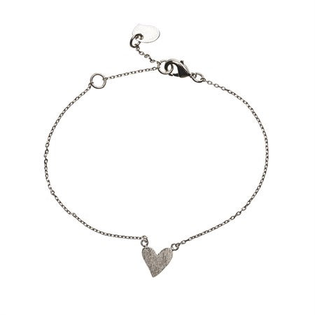 Irregular Heart Bracelet Silver