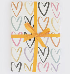 Multi Outline Hearts Sheet Wrap