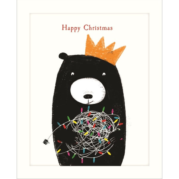 Bear Crown & Lights Card