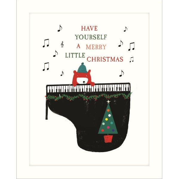 Bear Xmas Piano Card