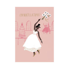 Bride and Bouquet Wedding Congratulations Card