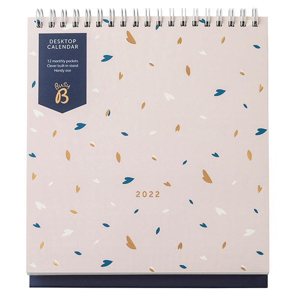 Busy B Desktop Calendar 2022 Pink Speckle