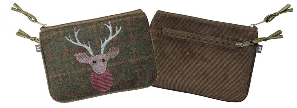 Green Tweed Deer Juliet Purse