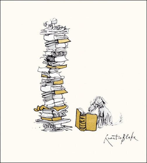 Quentin Blake Foiled Book Tower Card