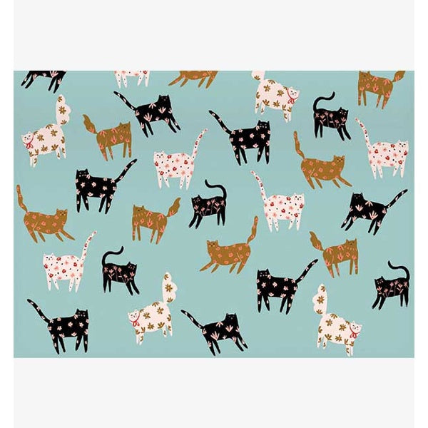 Cinnamon Blue Cats Sheet Wrap