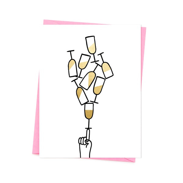 Champagne Tower Card