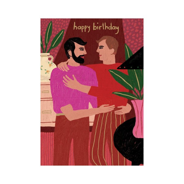 Boys Couple Happy Birthday Card