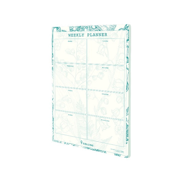 Green Foliage A4 Weekly Planner Pad