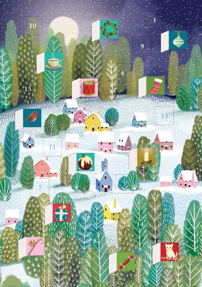 Let It Snow Advent Calendar Card